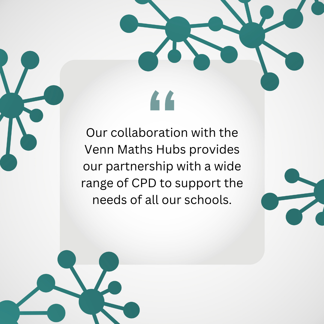 A quote about collaboration with the venn maths hubs