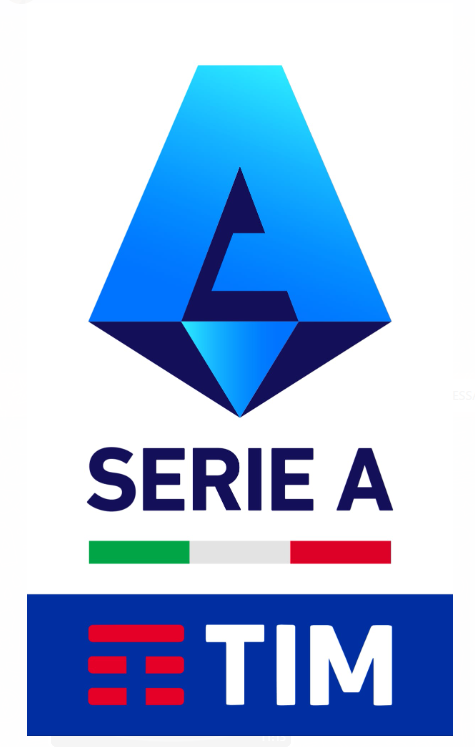 Il logo della serie a tim è mostrato su uno sfondo bianco