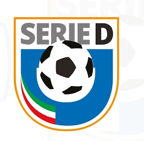 Un logo per la serie D con un pallone da calcio sopra