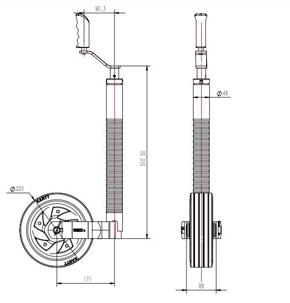 The Ultimate Caravan Jockey Wheel by Kartt in Collaboration with The