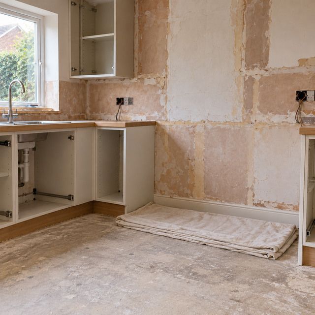 The same room after the appliance has been carried out
