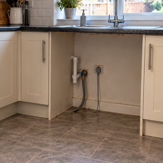 The same room after the appliance has been carried out