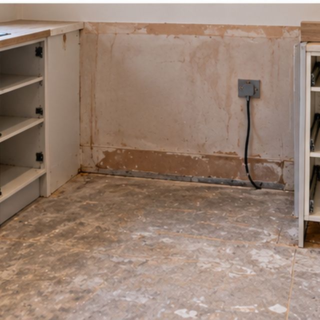 The same room after the appliance has been carried out