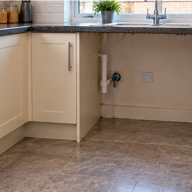 The same room after the appliance has been carried out