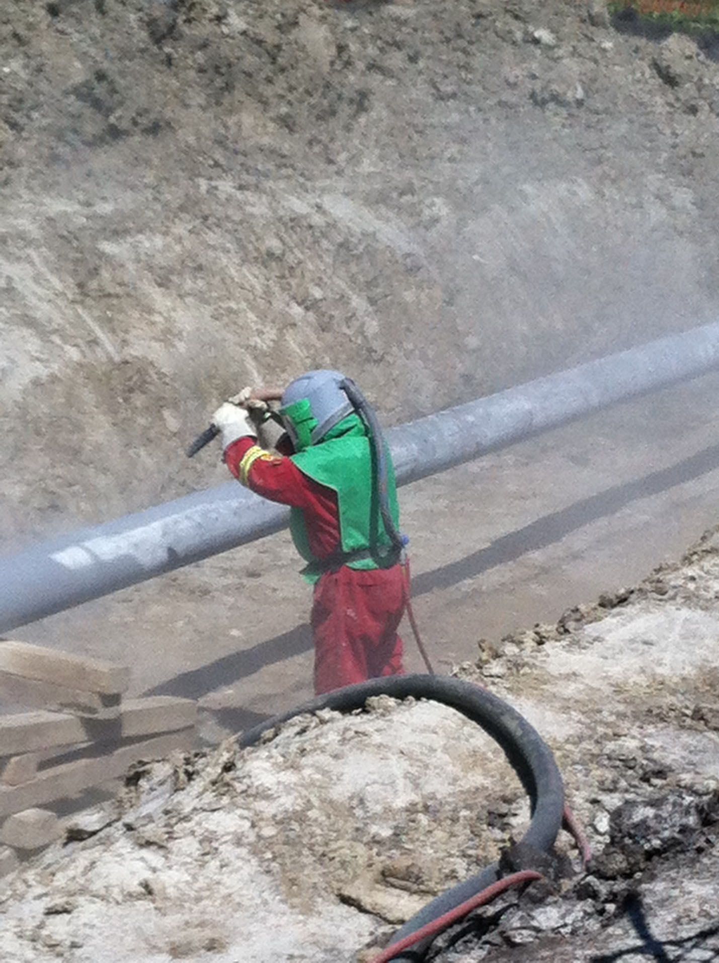 Sand blasting
