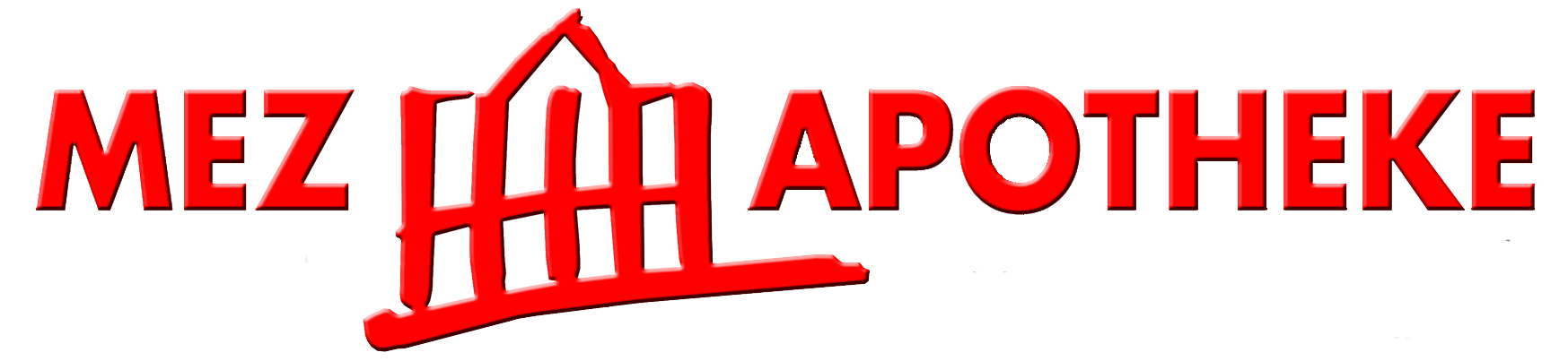 Ein rot-weißes Logo für die Mez Club Apotheke