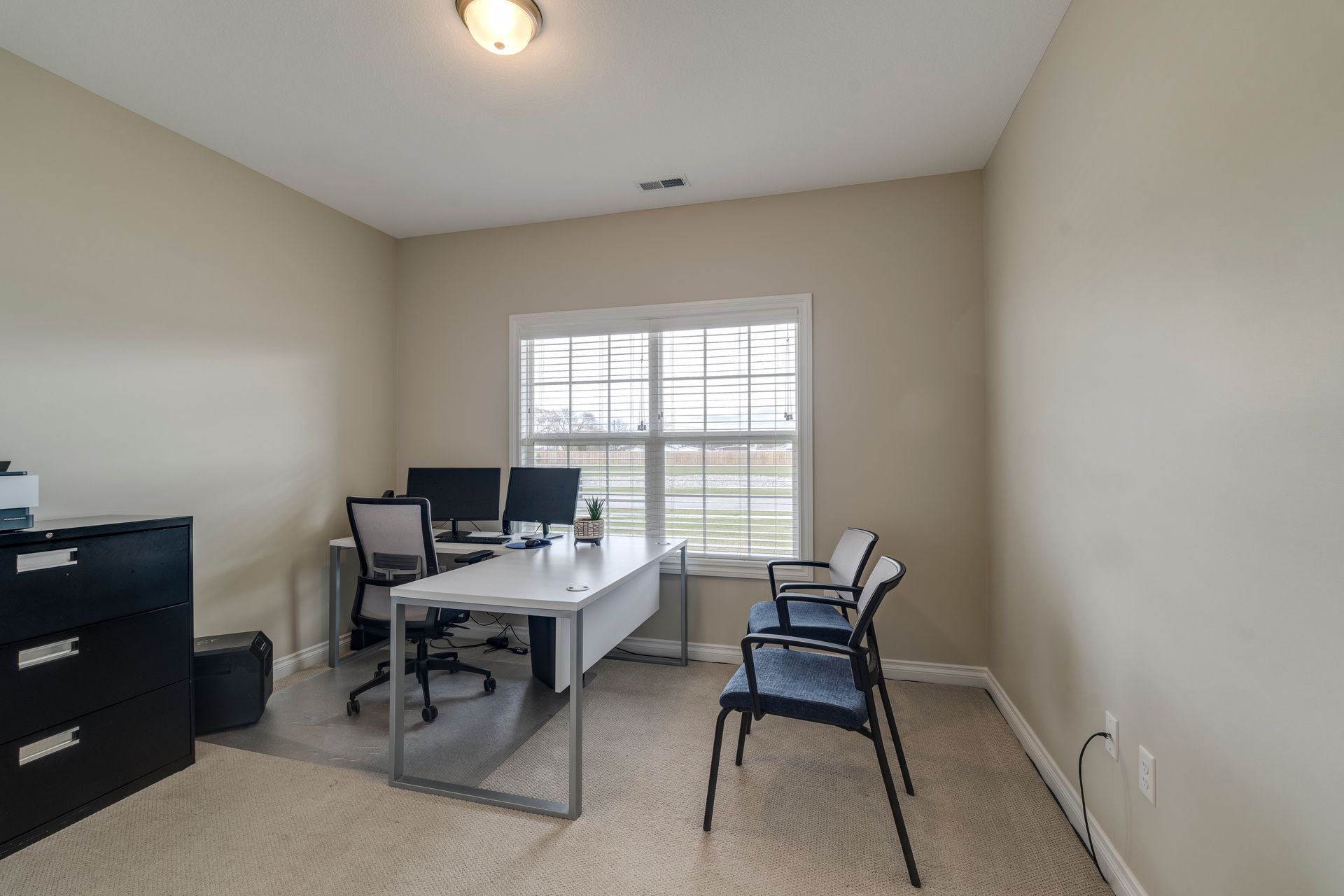 Photo of an office showing various places to sit