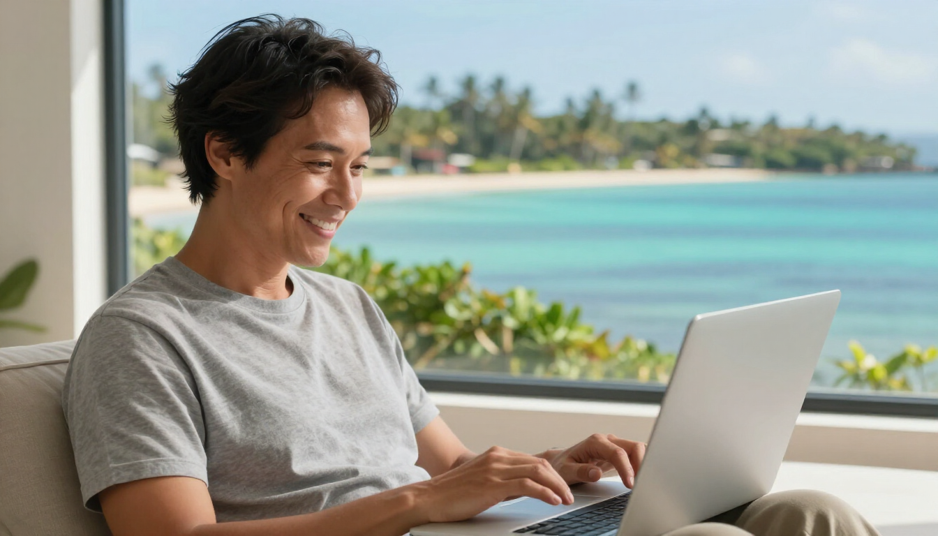 Shopping en ligne depuis le Pacifique