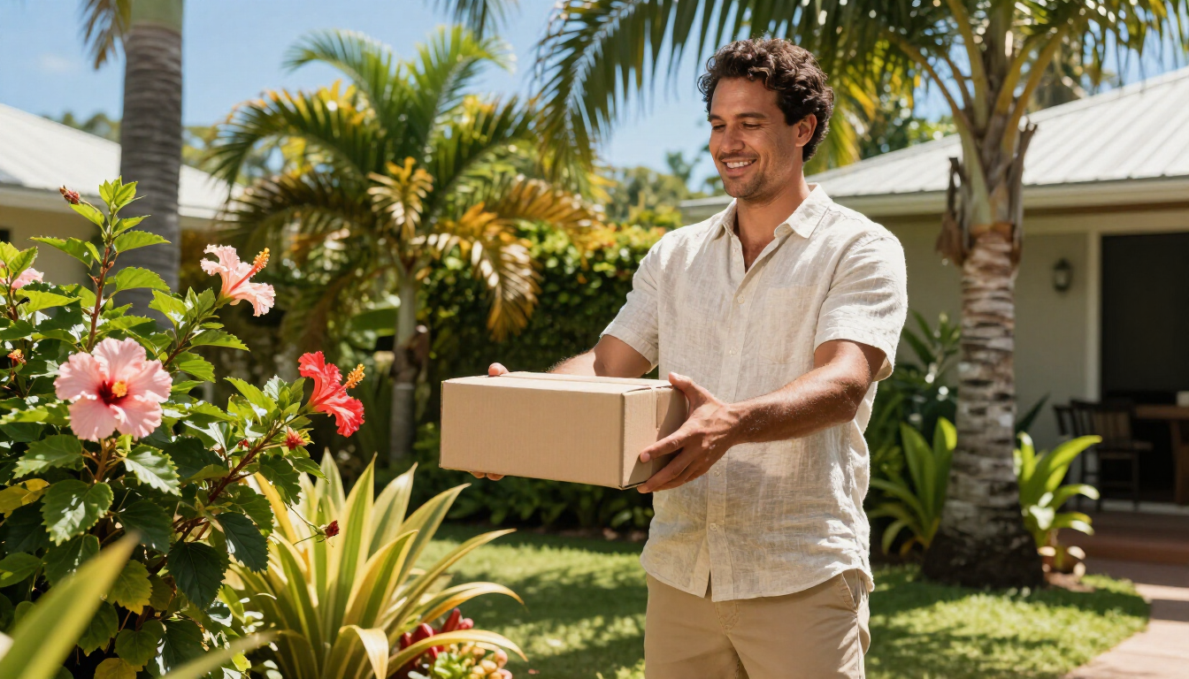 Réception de colis à Nouméa