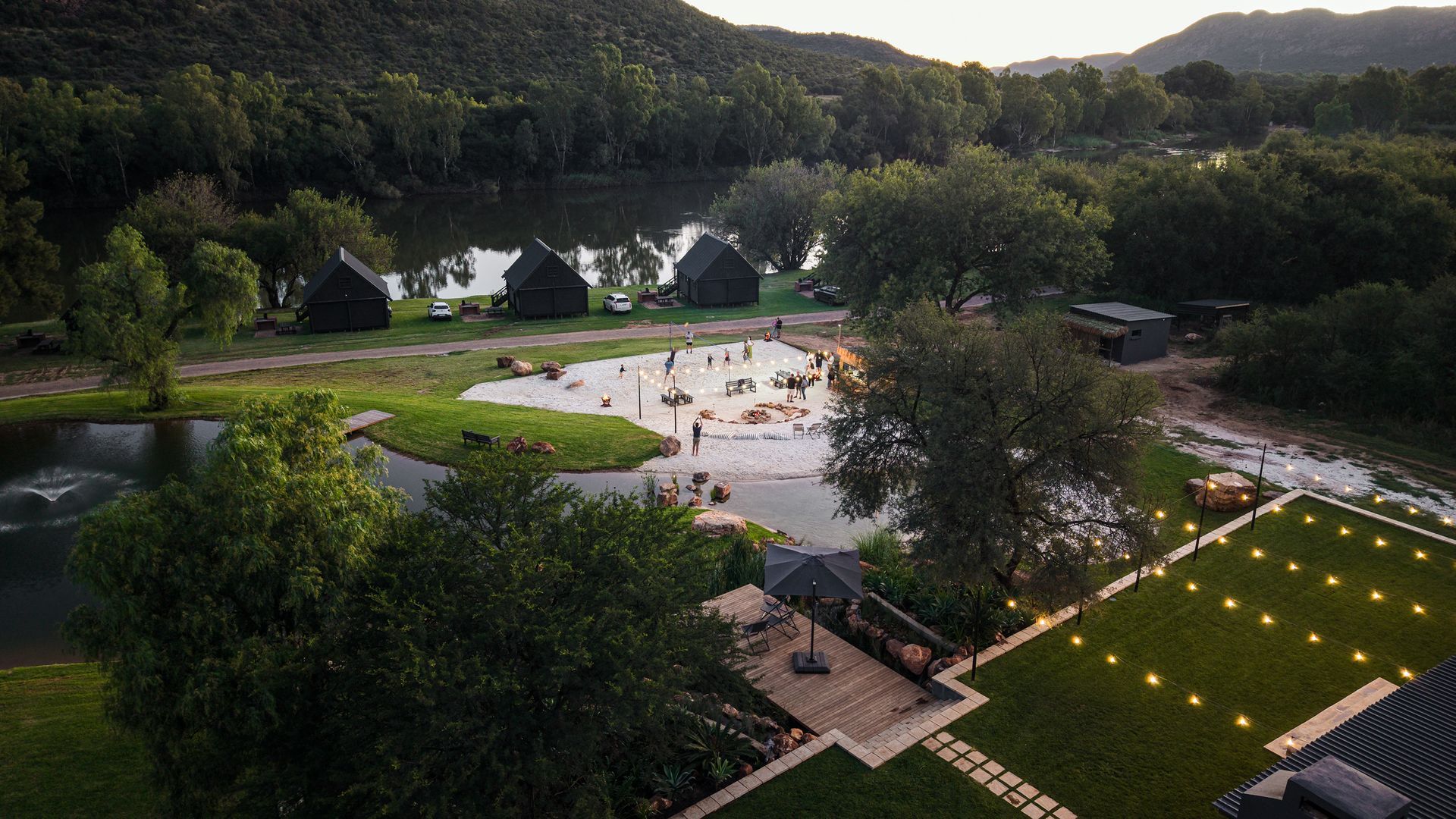 Edge of the Crator - Aerial view of Eco-lake Guesthouses