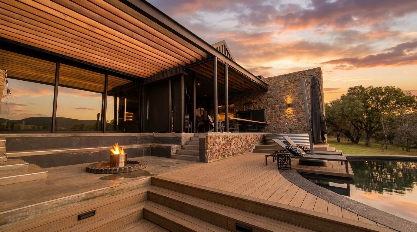 Edge of the Crator - Luxury Main Villa interior overlooking the Vaal river.