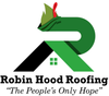 Robin Hood Roofing logo with green roof icon and tagline “The People’s Only Hope”