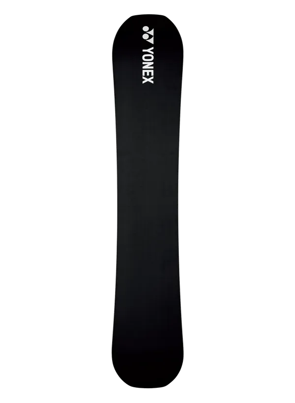 Dunkelblaues Snowboard mit violetten Akzenten.