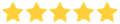 Five yellow stars in a row, likely representing a high rating or excellent review.