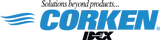 Corken logo with blue text on a white background. 