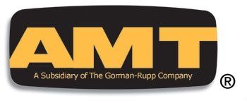 AMT logo: Gold letters on black background. 