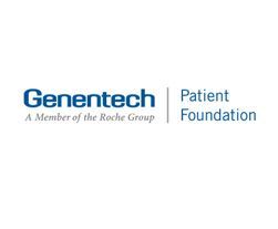the genetech patient foundation logo is a member of the roche group .