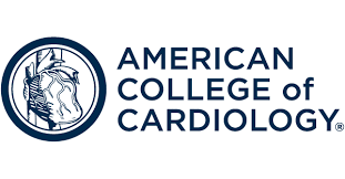 the logo for the american college of cardiology shows a heart in a circle .