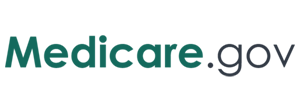 a logo for medicare.gov is shown on a white background .