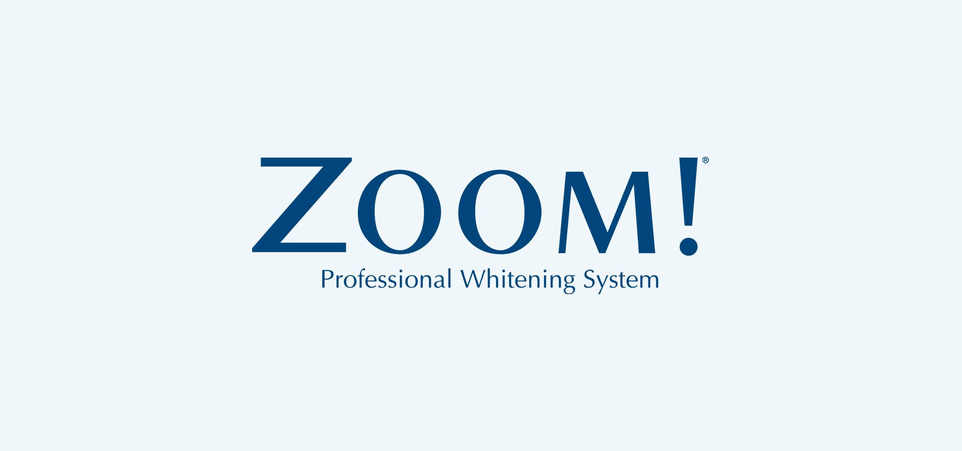 The logo for zoom is a professional whitening system.