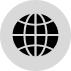 Black globe icon in a gray circle.