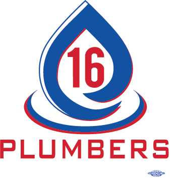 Plumbers Local 16 blue and red on transparent background