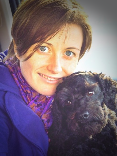 Alphedia with Romany the dog
