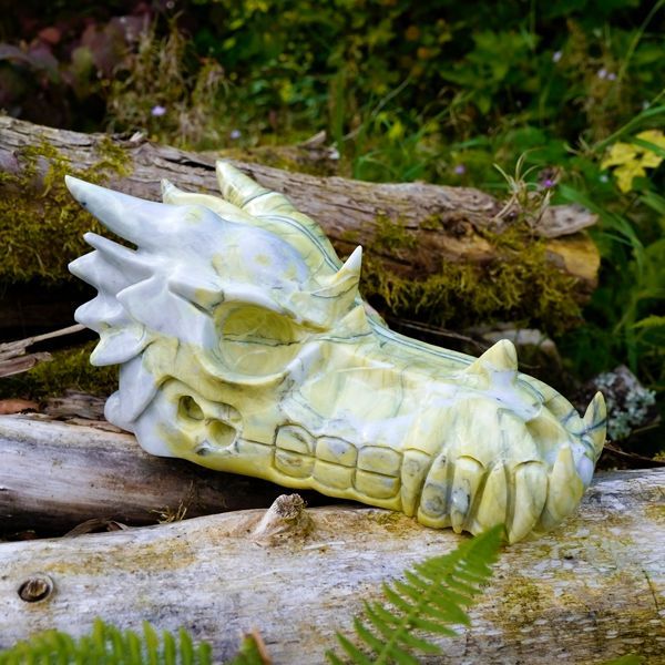 Anka Scottish Serpentine Dragon Crystal Skull