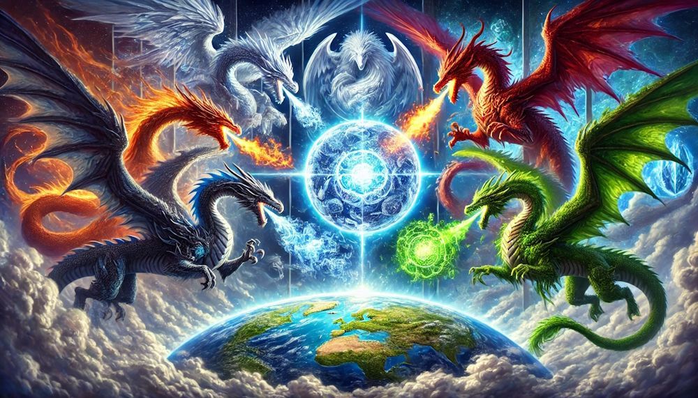 Elemental Dragons Helping Earth Elemental Dragons Helping Earth