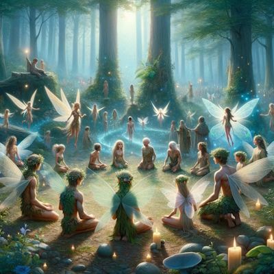 Fairies & Elementals in Forest Fairies & Elementals in Forest