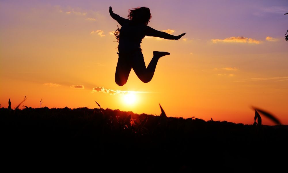 Jumping at Sunset Jumping at Sunset