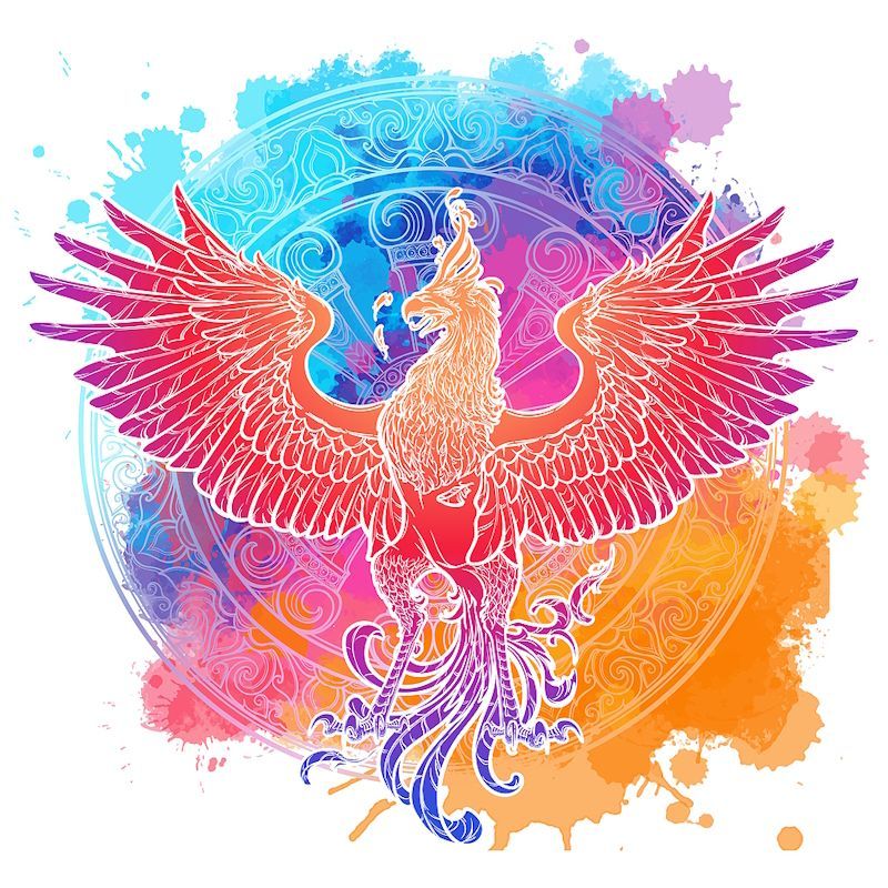 Phoenix, a powerful spiritual energy of rebirth, transformation, and eternal life.