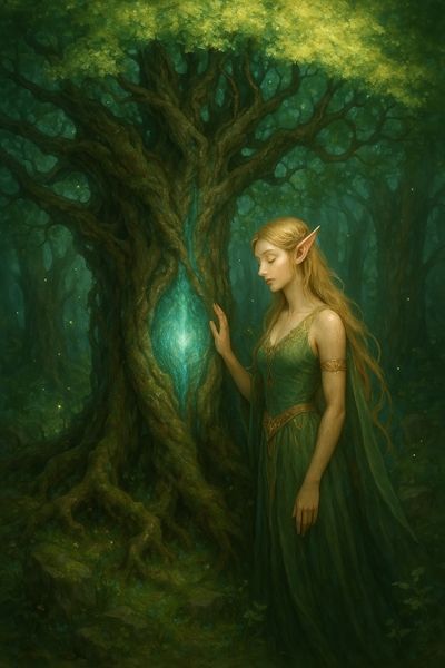 Sacred Tree with Elf Sacred Tree with Elf