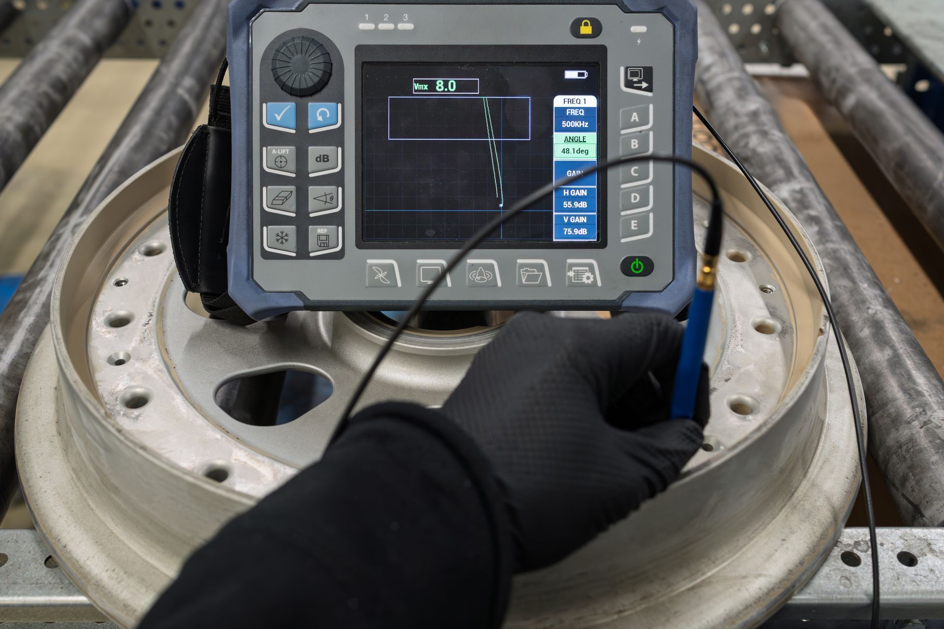 An Eddy Current testing machine An Eddy Current testing machine