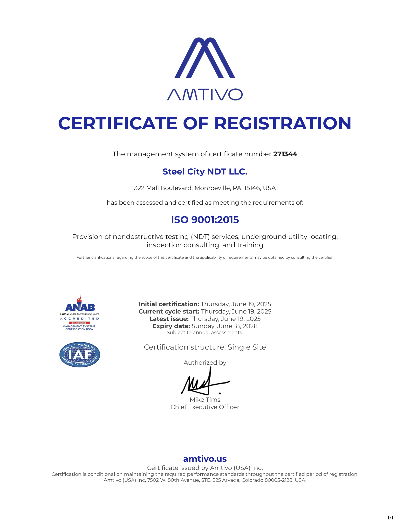 A certificate of registration with a signature on it is on a white background.