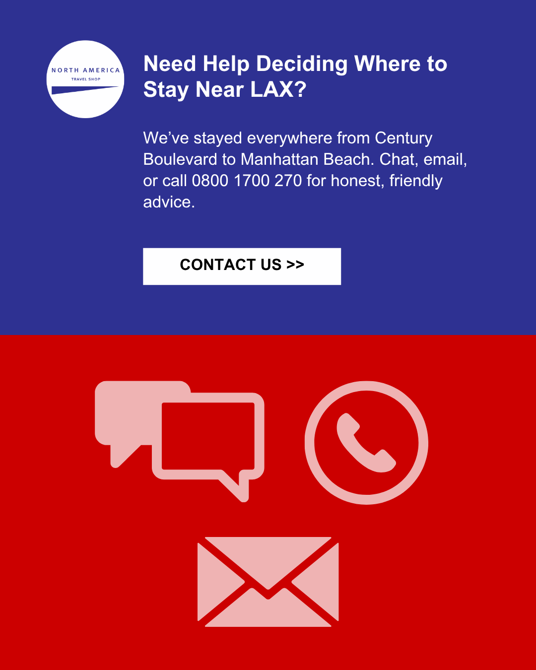 Contact Us on where to stay around Los Angeles Airport.