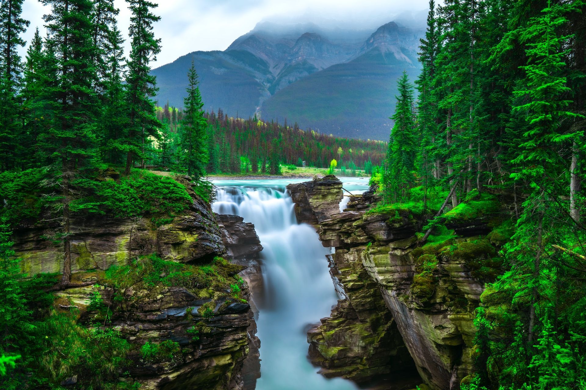 Athabasca Waterfall, Alberta, Canada
