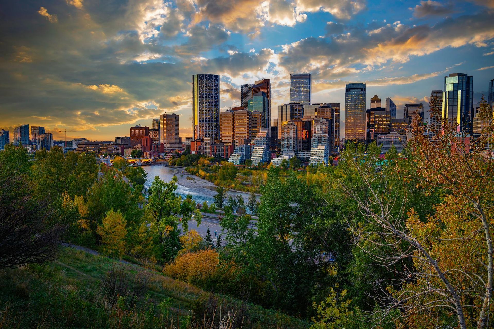 Calgary Skyline, Bow River