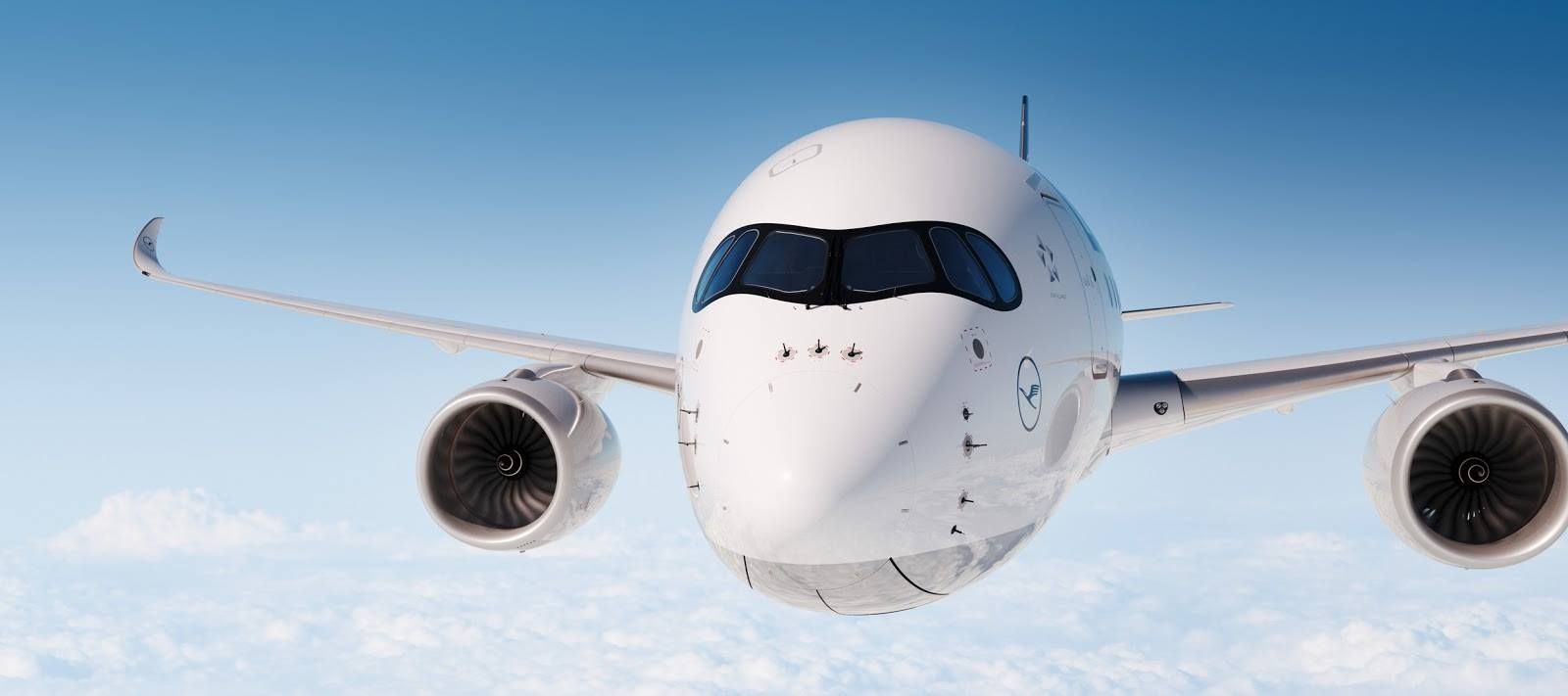 Lufthansa A350 in flight