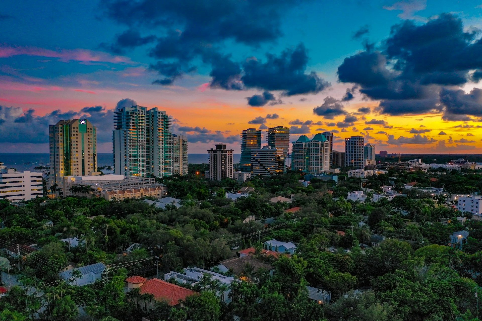 Coconut Grove Highrises in Miami, Florida