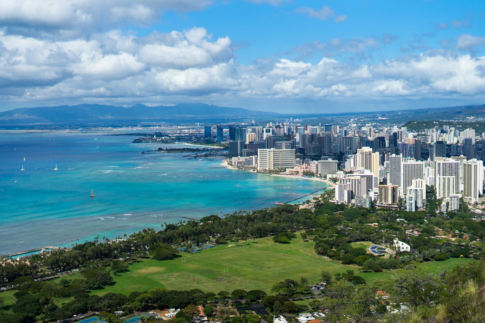 Waikiki, Honolulu vista, Hawaii