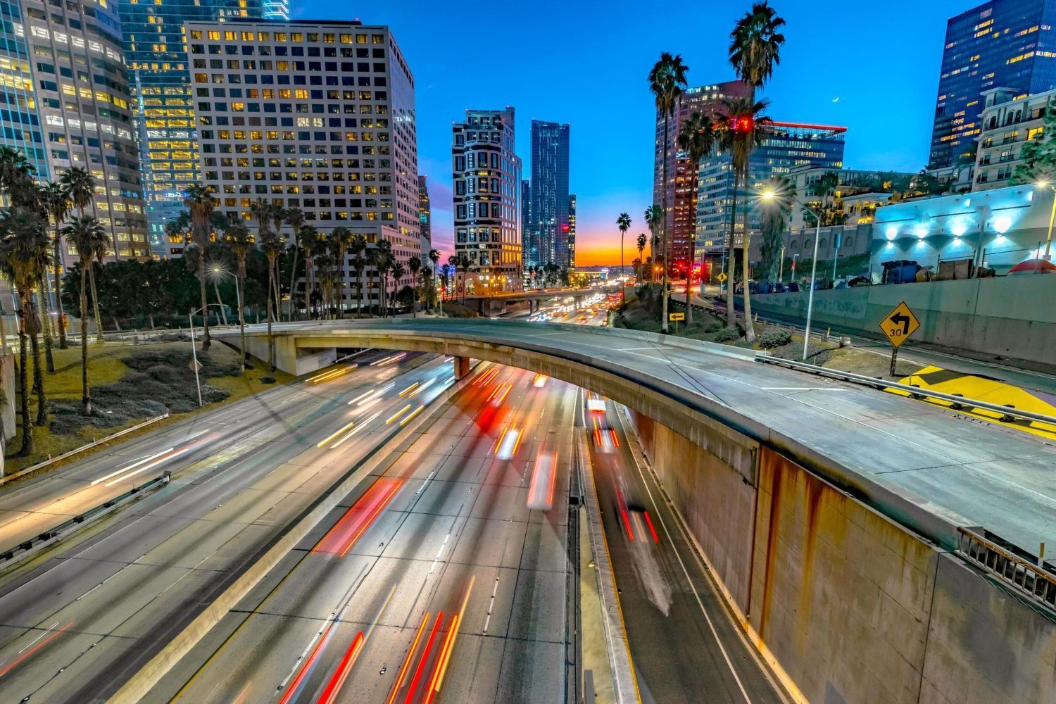 LA Urban Morning Traffic