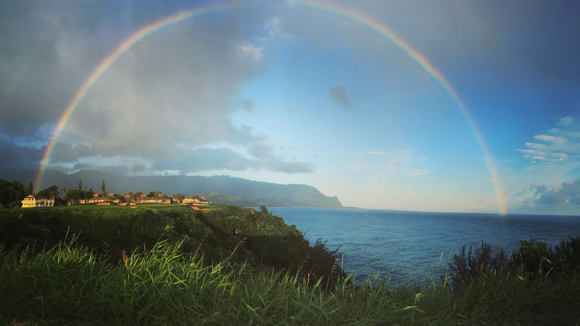 Princeville rainbow, Kauai, Hawaii