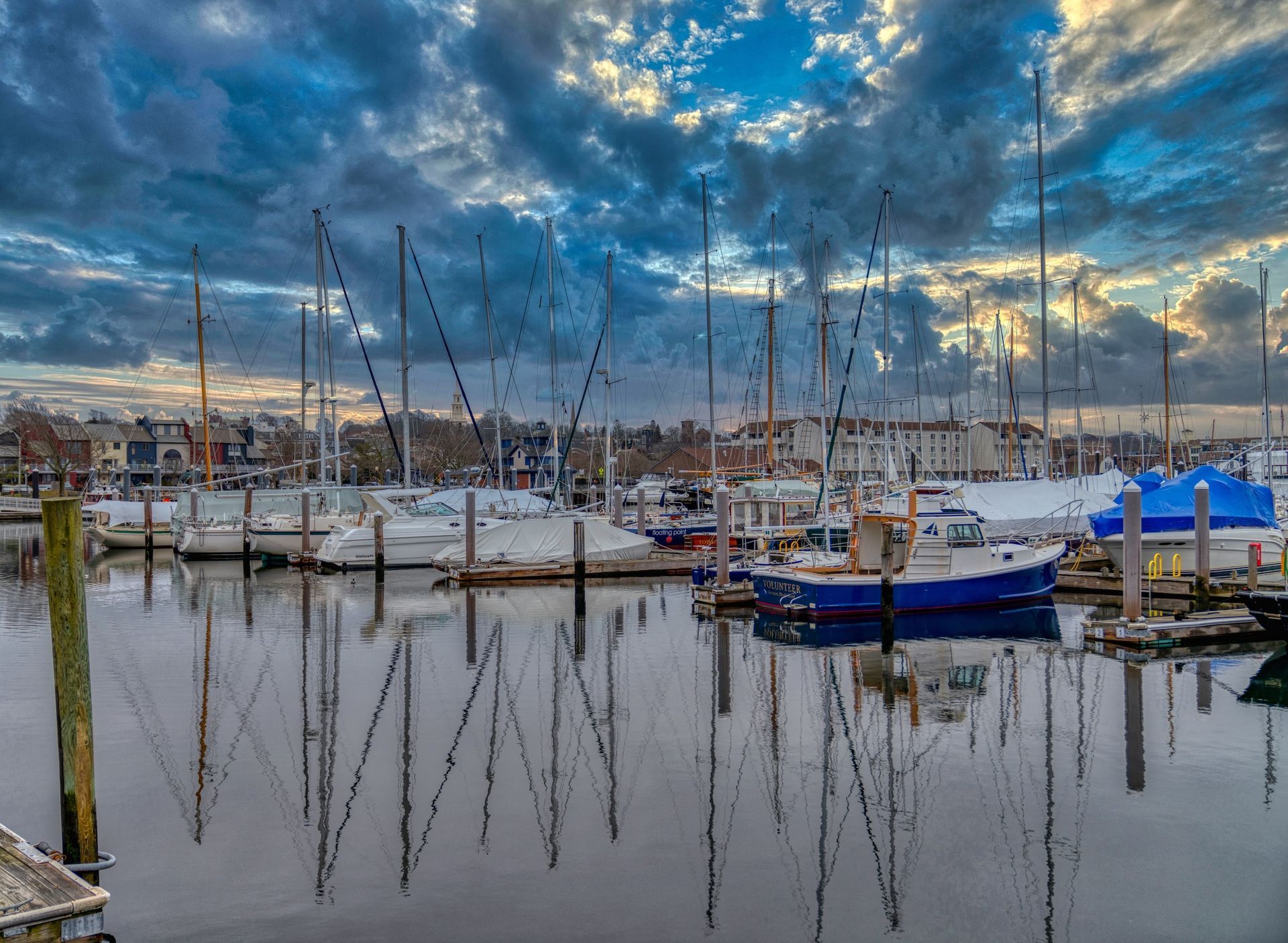 Boats in Marina, Rhode Island, Newport