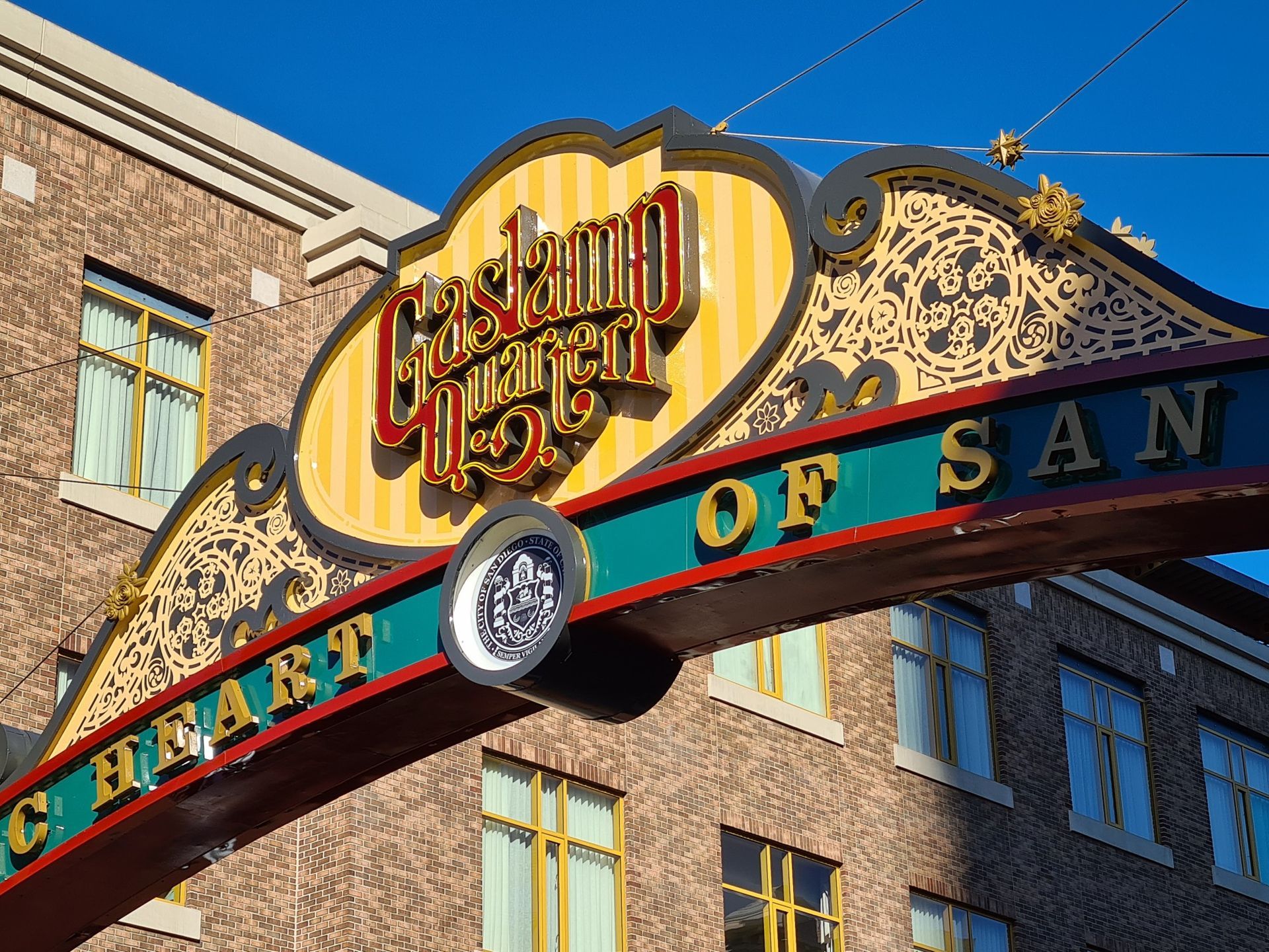 The Palm Jumeriah, Dubai, UAE Gaslamp District Arch, San Diego