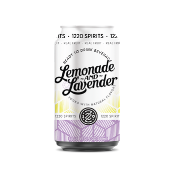 A can of 1220 Spirits Lemonade and Lavender