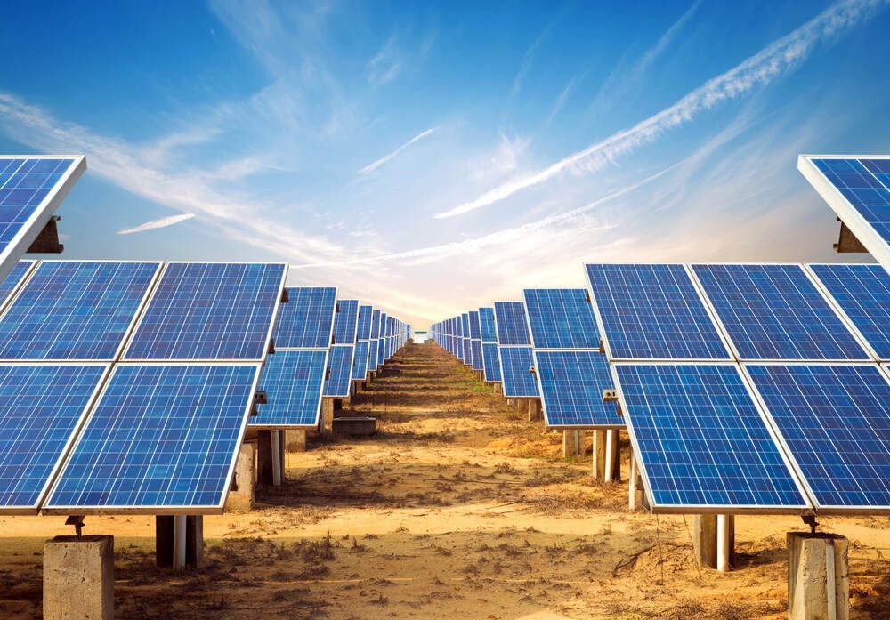 Row of Solar Panels in the Desert — Abstract Window Cleaning in Hopkins Creek, NSW