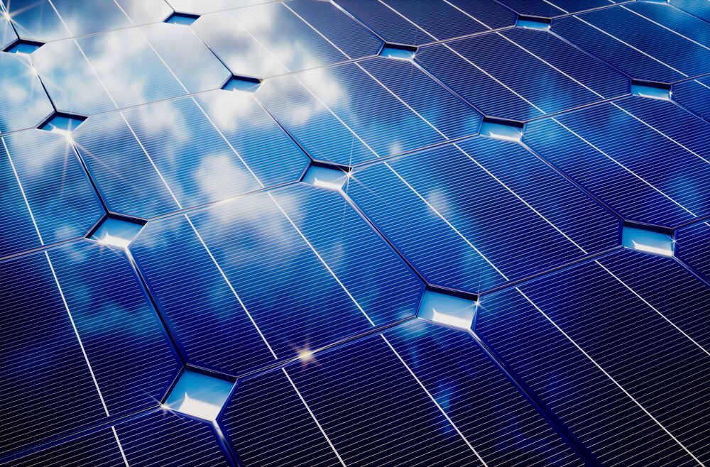 Bunch of Solar Panels Against a Blue Sky With Clouds — Abstract Window Cleaning in Hopkins Creek, NSW