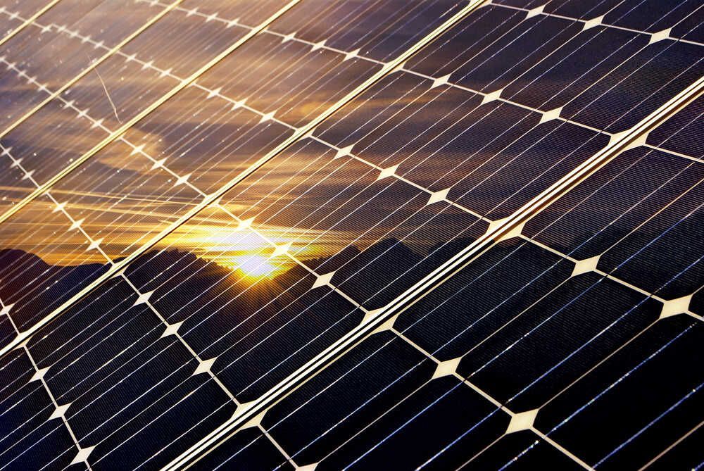 Close Up of a Solar Panel With the Sun Shining Through It — Abstract Window Cleaning in Hopkins Creek, NSW