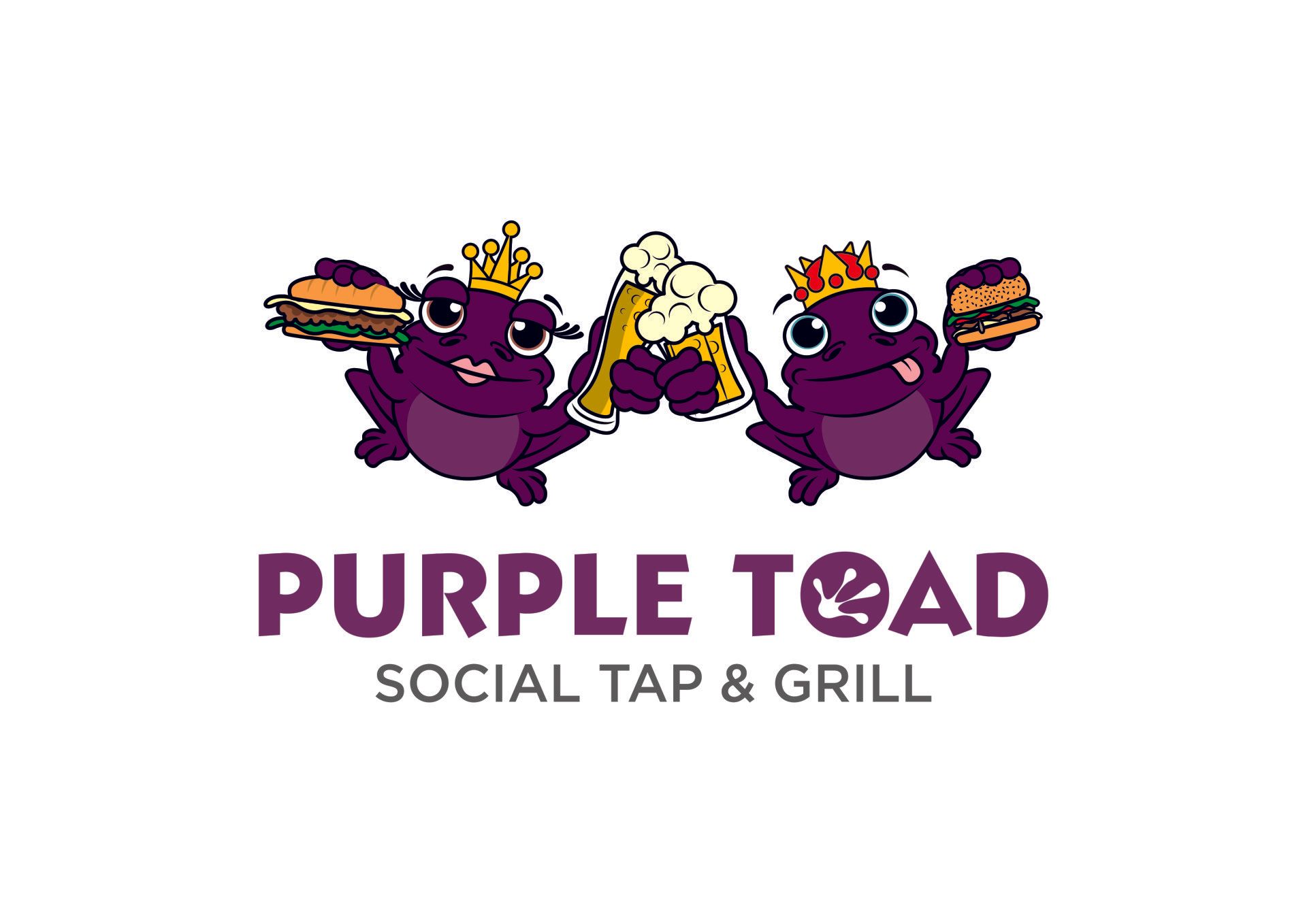 Food drinks and social atmosphere at Purple Toad Social Tap & Grill Menu